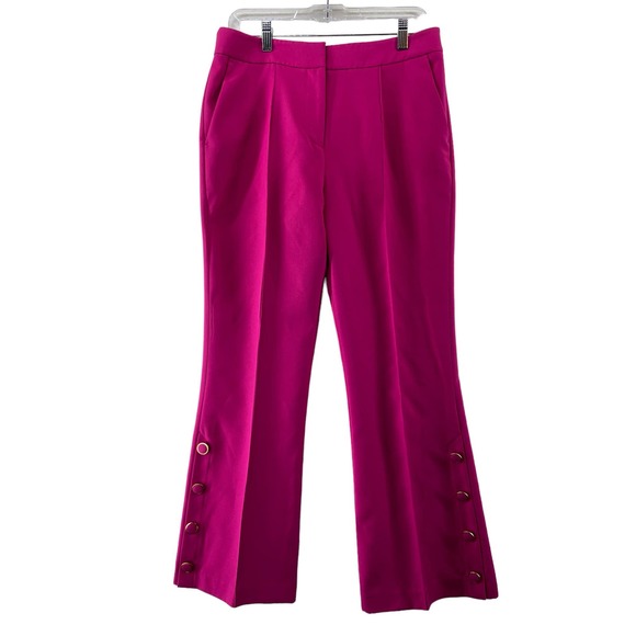 Milly Paige Button Cropped Flare Pants Size 8 - Picture 1 of 8